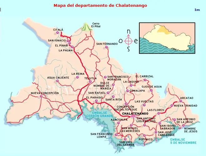 mapa de chalatenango