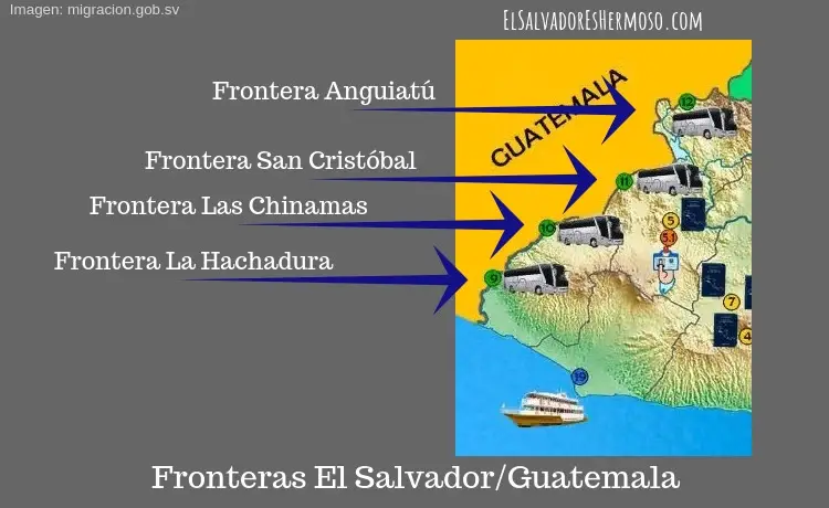 fronteras entre El Salvador y Guatemala