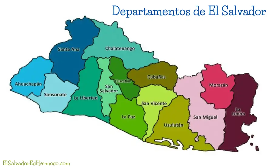 mapa departamentos de el salvador