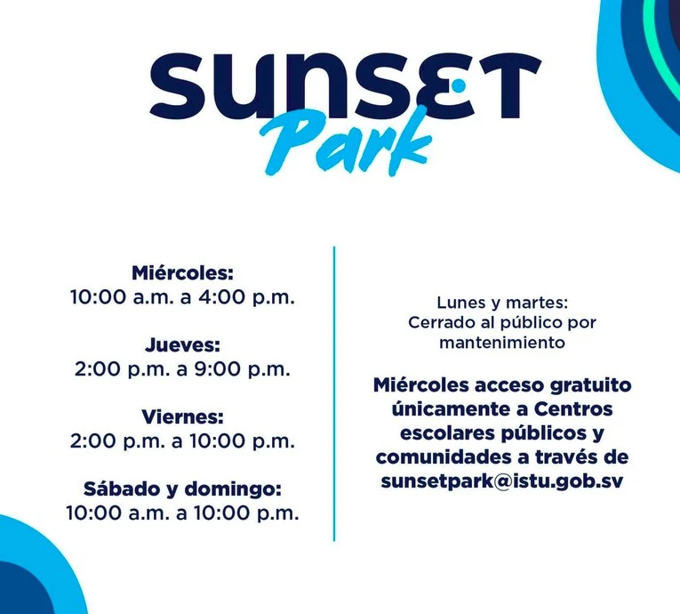 Sunset Park horarios y dias que está abierto