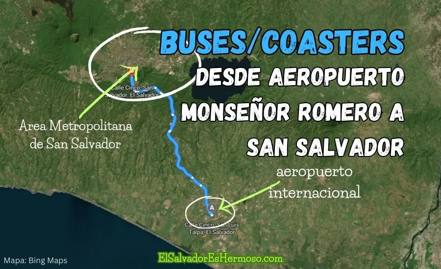transporte publico desde aeropuerto monseñor romero a san salvador